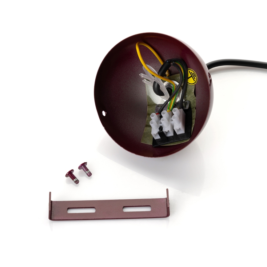 BRILAGI - Lámpara colgante LED en cable METALO 1xE27/40W/230V Ø 60 cm burdeos/cobre
