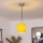 Brilagi - Lámpara colgante LED en cable NUBILA 1xE27/60W/230V Ø 14 cm negro/amarillo