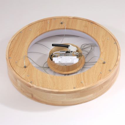 Brilagi - Lámpara colgante LED suspendida por cable FALCON WOOD LED/30W/230V 3000/4000/6000K, Ø 45 cm, madera