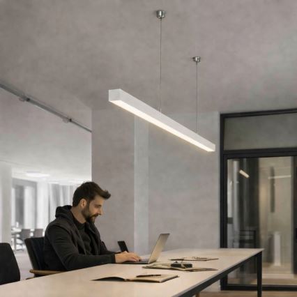 Brilagi - Lámpara colgante LED FULLDAY LED/30/40/50W/230V 2700/4000/6000K 150 cm blanca