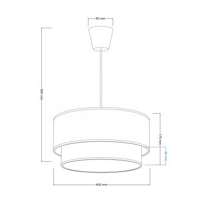 Brilagi- Lámpara colgante LED infantil con cable BOBO 1xE27/60W/230V, diámetro 40 cm, blanco/verde/motivo animal