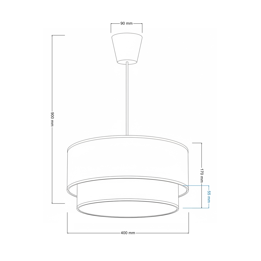 Brilagi- Lámpara colgante LED infantil con cable BOBO 1xE27/60W/230V, diámetro 40 cm, blanco/verde/motivo animal