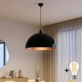 BRILAGI - Lámpara colgante LED METALO de cable 1xE27/40W/230V Ø 60 cm negro/cobre