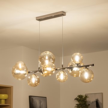 Brilagi - Lámpara colgante LED MILLA con cable 10xG9/3W/230V, negro cromado/dorado