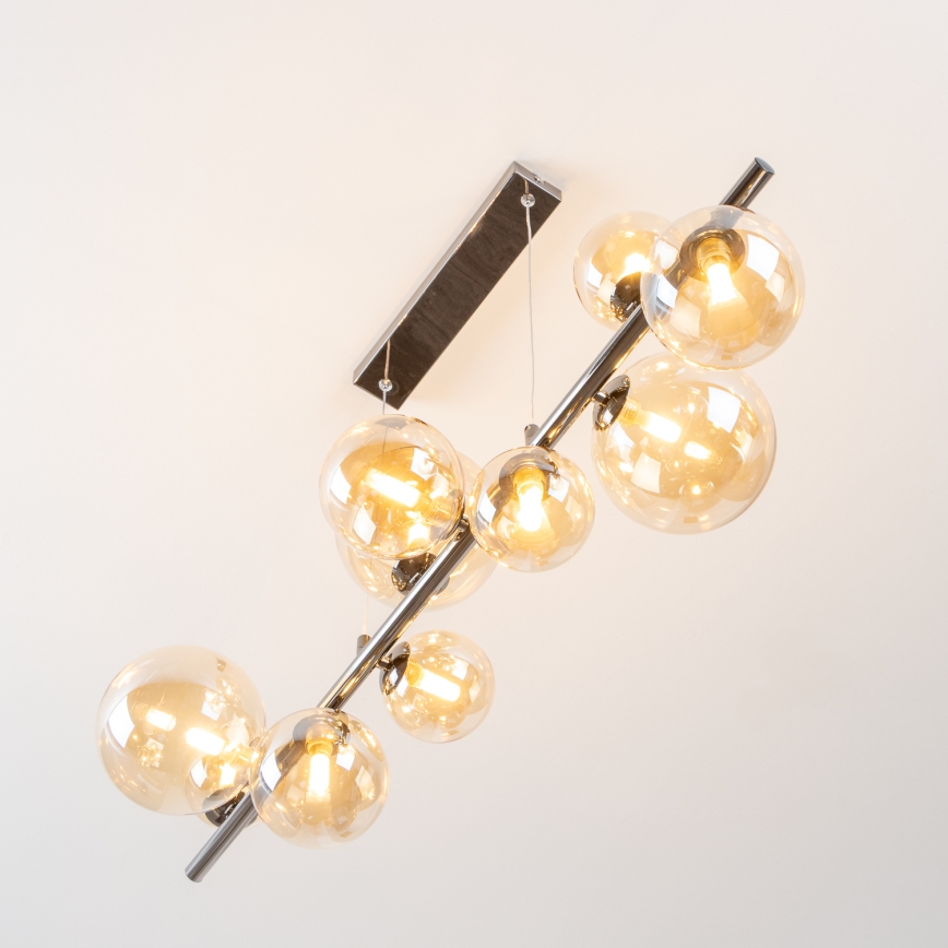 Brilagi - Lámpara colgante LED MILLA con cable 10xG9/3W/230V, negro cromado/dorado