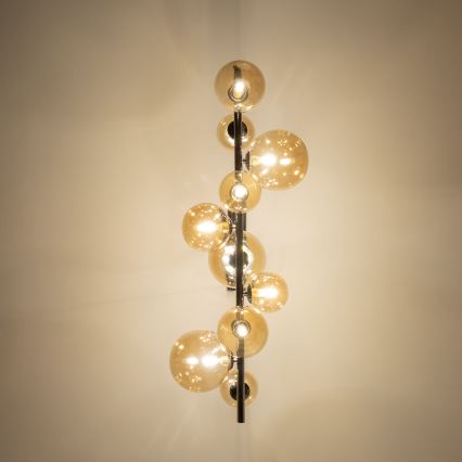 Brilagi - Lámpara colgante LED MILLA con cable 10xG9/3W/230V, negro cromado/dorado