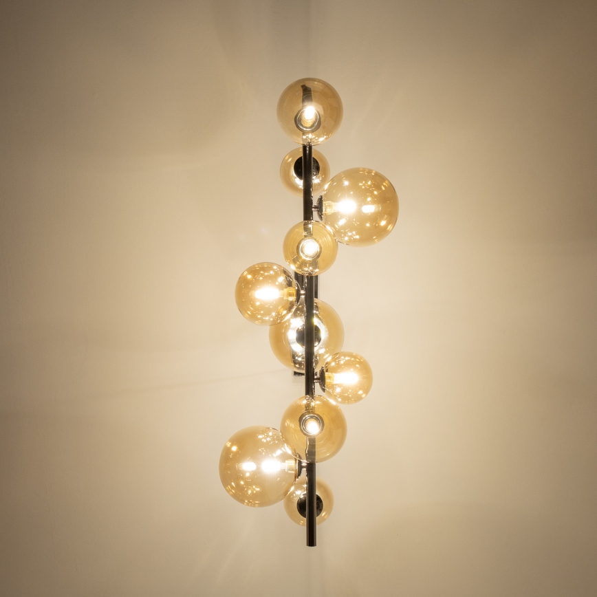 Brilagi - Lámpara colgante LED MILLA con cable 10xG9/3W/230V, negro cromado/dorado