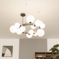 Brilagi - Lámpara colgante LED MILLA, suspendida en cable, 15xG9/3W/230V, negro cromado/blanco