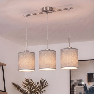 Brilagi - Lámpara colgante LED NUBILA 3xE27/60W/230V gris