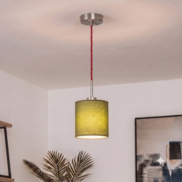 Brilagi - Lámpara colgante LED NUBILA con cable 1x E27/60 W/230 V, diámetro 14 cm, rojo/verde