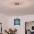Brilagi - Lámpara colgante LED NUBILA con cable 1xE27/60W/230V Ø 14 cm negro/azul oscuro
