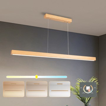 Brilagi - Lámpara colgante LED OAK LED/30W/230V 3000/4500/6000K roble