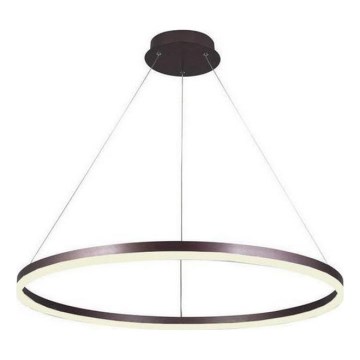 Brilagi - Lámpara colgante LED regulable CIRCLE LED/55W/230V 3000-6500K Ø 80 cm marrón + control remoto