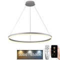 Brilagi - Lámpara colgante LED regulable con cable CIRCLE LED/55W/230V 3000-6500K diámetro 80 cm blanca + mando a distancia