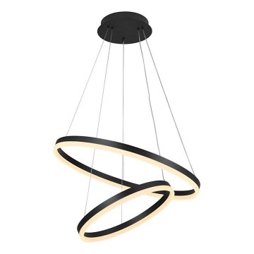 Brilagi - Lámpara colgante LED regulable con cable CIRCLE LED/70W/230V 3000-6500K Ø 60 cm negra + mando a distancia