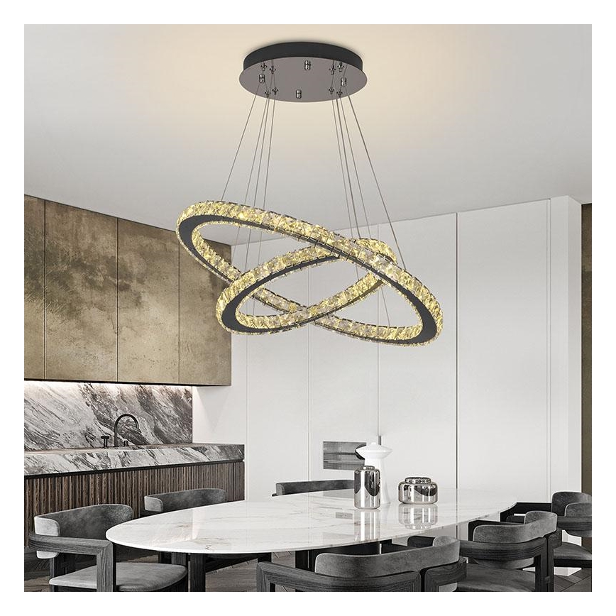 Brilagi - Lámpara colgante LED regulable suspendida por cable COSMOWAVE LED/115W/230V 3000-6500K + mando a distancia