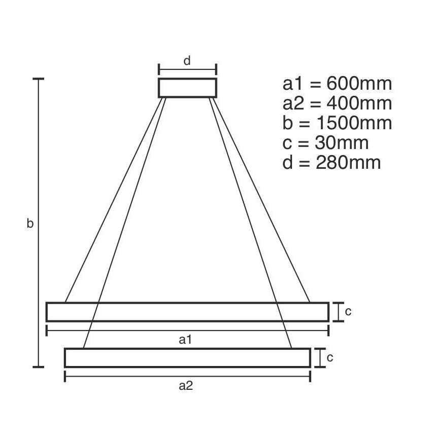 Brilagi - Lámpara colgante LED regulable suspendida por cable COSMOWAVE LED/115W/230V 3000-6500K + mando a distancia