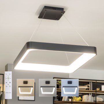 Brilagi - Lámpara colgante LED regulable con cable FALCON II LED/125W/230V 3000-6500K 60x60 cm negra + mando a distancia