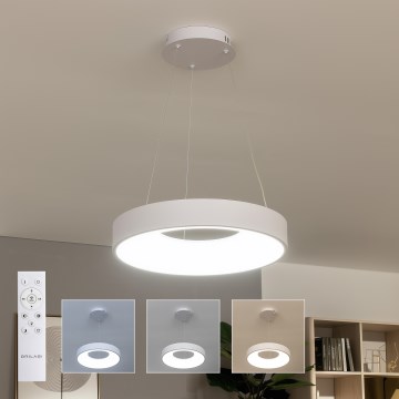 Brilagi - Lámpara colgante LED regulable con cable FALCON II LED/67W/230V 3000-6500K diám. 40 cm blanco + mando a distancia
