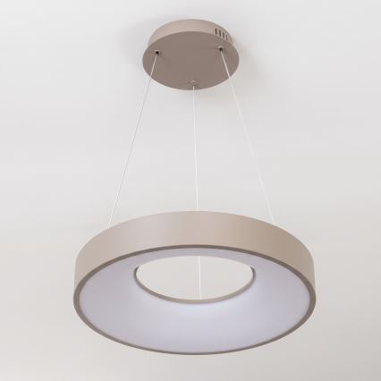 BRILAGI - Lámpara colgante LED regulable con cable FALCON II LED/67W/230V 3000-6500K Ø 40 cm beige + mando a distancia