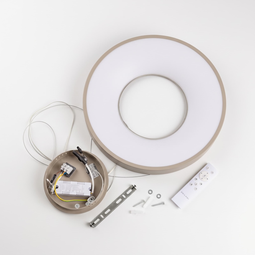 BRILAGI - Lámpara colgante LED regulable con cable FALCON II LED/67W/230V 3000-6500K Ø 40 cm beige + mando a distancia