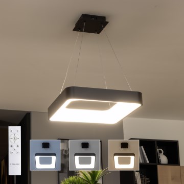 Brilagi - Lámpara colgante LED regulable con cable FALCON II LED/80W/230V 3000-6500K 40x40 cm negro + mando a distancia