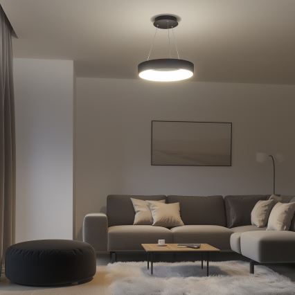 Brilagi - Lámpara colgante LED regulable con cable FALCON LED/80W/230V 3000-6500K diámetro 60 cm negro + mando a distancia