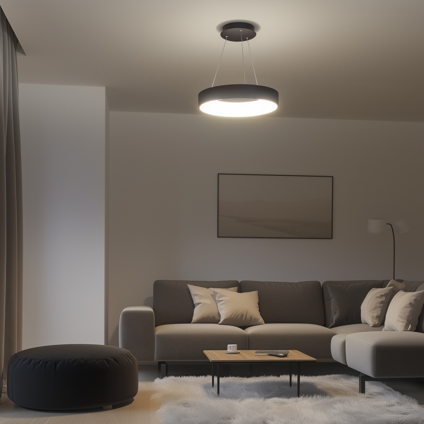 Brilagi - Lámpara colgante LED regulable con cable FALCON LED/80W/230V 3000-6500K diámetro 60 cm negro + mando a distancia
