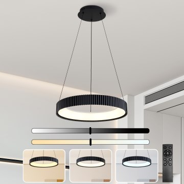 Brilagi - Lámpara colgante LED regulable con cable FALCON MODERN LED/30W/230V 3000-6500K Ø 40 cm negra + mando a distancia