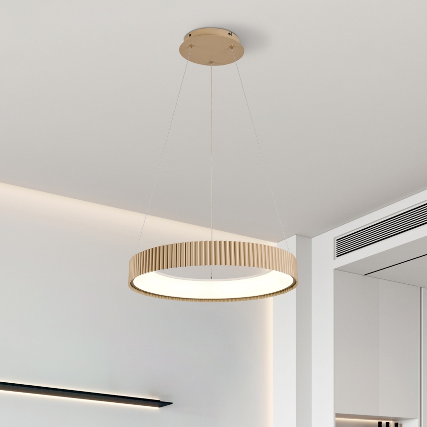 Brilagi - Lámpara colgante LED regulable suspendida por cable FALCON MODERN LED/30W/230V 3000-6500K 40 cm beige + mando a distancia