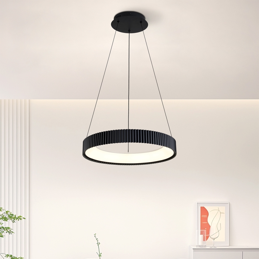 Brilagi - Lámpara colgante LED regulable con cable FALCON MODERN LED/30W/230V 3000-6500K Ø 40 cm negra + mando a distancia