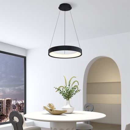 Brilagi - Lámpara colgante LED regulable con cable FALCON MODERN LED/30W/230V 3000-6500K Ø 40 cm negra + mando a distancia
