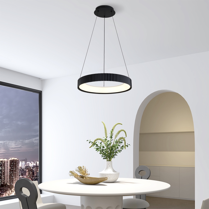Brilagi - Lámpara colgante LED regulable con cable FALCON MODERN LED/30W/230V 3000-6500K Ø 40 cm negra + mando a distancia