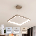 BRILAGI - Lámpara colgante LED regulable con cable FALCON SLIM LED/50W/230V 3000-6500K 50x50 cm beige + mando a distancia