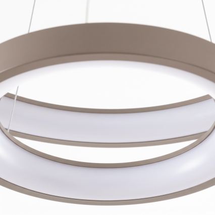 BRILAGI - Lámpara colgante LED regulable con cable FALCON SLIM LED/68W/230V 3000-6500K Ø 50 cm beige + mando a distancia