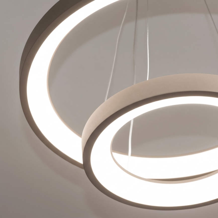 BRILAGI - Lámpara colgante LED regulable con cable FALCON SLIM LED/68W/230V 3000-6500K Ø 50 cm beige + mando a distancia