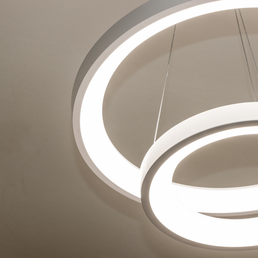 Brilagi - Lámpara colgante LED regulable suspendida por cable FALCON SLIM LED/68W/230V 3000-6500K, diámetro 50 cm, color blanco, con mando a distancia