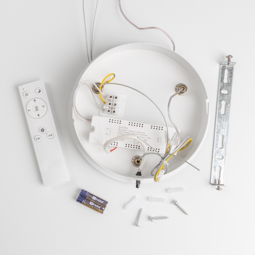 Brilagi - Lámpara colgante LED regulable con cable FALCON LED/40W/230V 3000-6500K Ø 45 cm blanca + mando a distancia