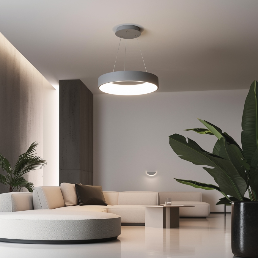 Brilagi - Lámpara colgante LED regulable en cable FALCON LED/40W/230V 3000–6500K Ø45 cm gris + control remoto