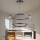 Brilagi - Lámpara colgante LED regulable con cable PORTOFINO LED/98W/230V 3000-6000K diámetro 80 cm negro + mando a distancia