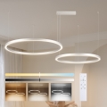 Brilagi - Lámpara colgante LED regulable con cable PORTOFINO LED/98W/230V 3000-6000K plateada + mando a distancia