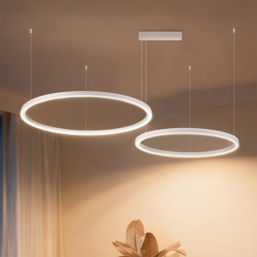 Brilagi - Lámpara colgante LED regulable en cable PORTOFINO LED/98W/230V 3000-6000K blanca + mando a distancia