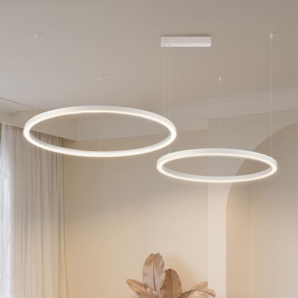 Brilagi - Lámpara colgante LED regulable en cable PORTOFINO LED/98W/230V 3000-6000K blanca + mando a distancia