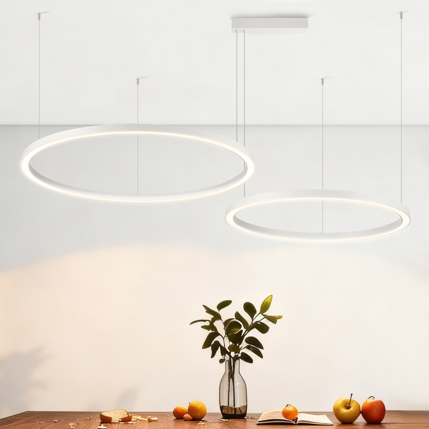 Brilagi - Lámpara colgante LED regulable en cable PORTOFINO LED/98W/230V 3000-6000K blanca + mando a distancia