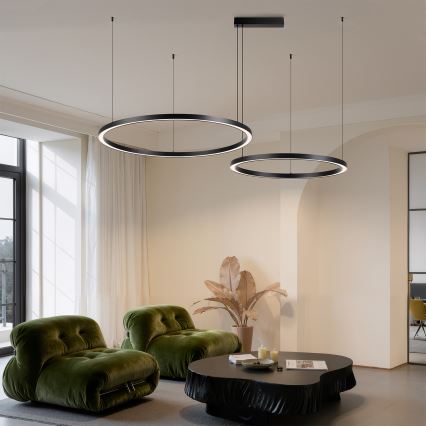 Brilagi - Lámpara colgante regulable LED con cable PORTOFINO LED/98W/230V 3000-6000K negra + mando a distancia