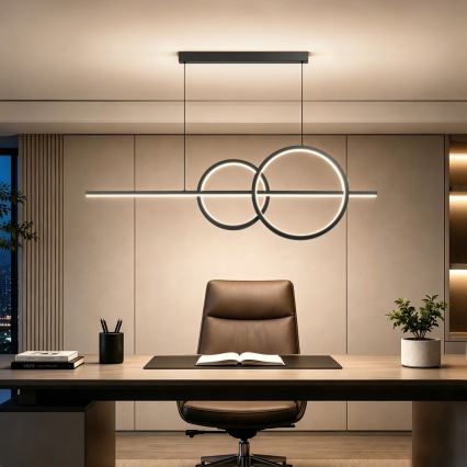 BRILAGI - lámpara colgante LED regulable con cable SIGNATURE LED/53W/230V 3000-6000K 120 cm negra + mando a distancia