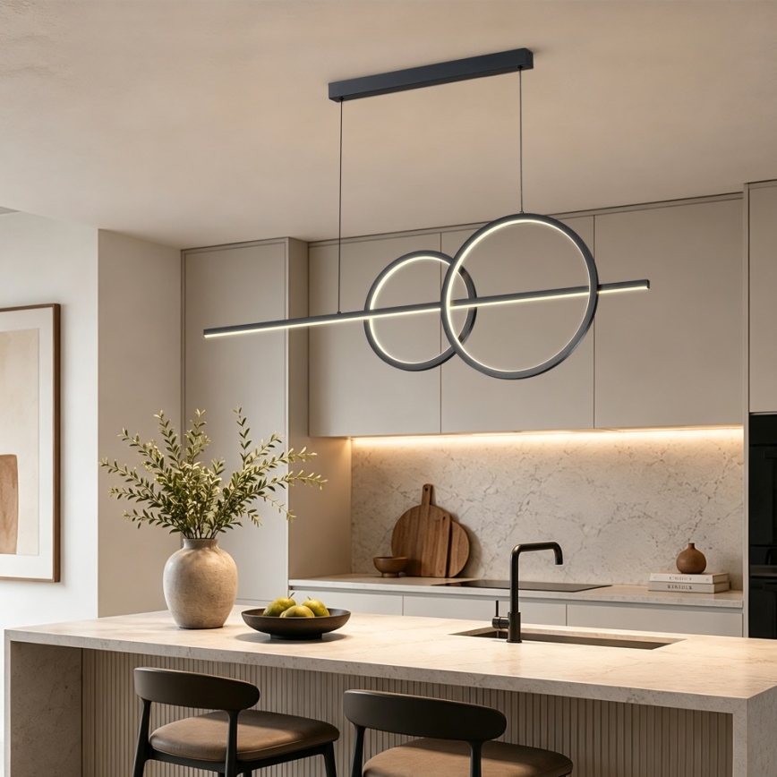 BRILAGI - lámpara colgante LED regulable con cable SIGNATURE LED/53W/230V 3000-6000K 120 cm negra + mando a distancia