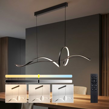 Brilagi - Lámpara colgante LED regulable con cable SIGNATURE LED/55W/230V 3000-6000K 120x23 cm negro + mando a distancia