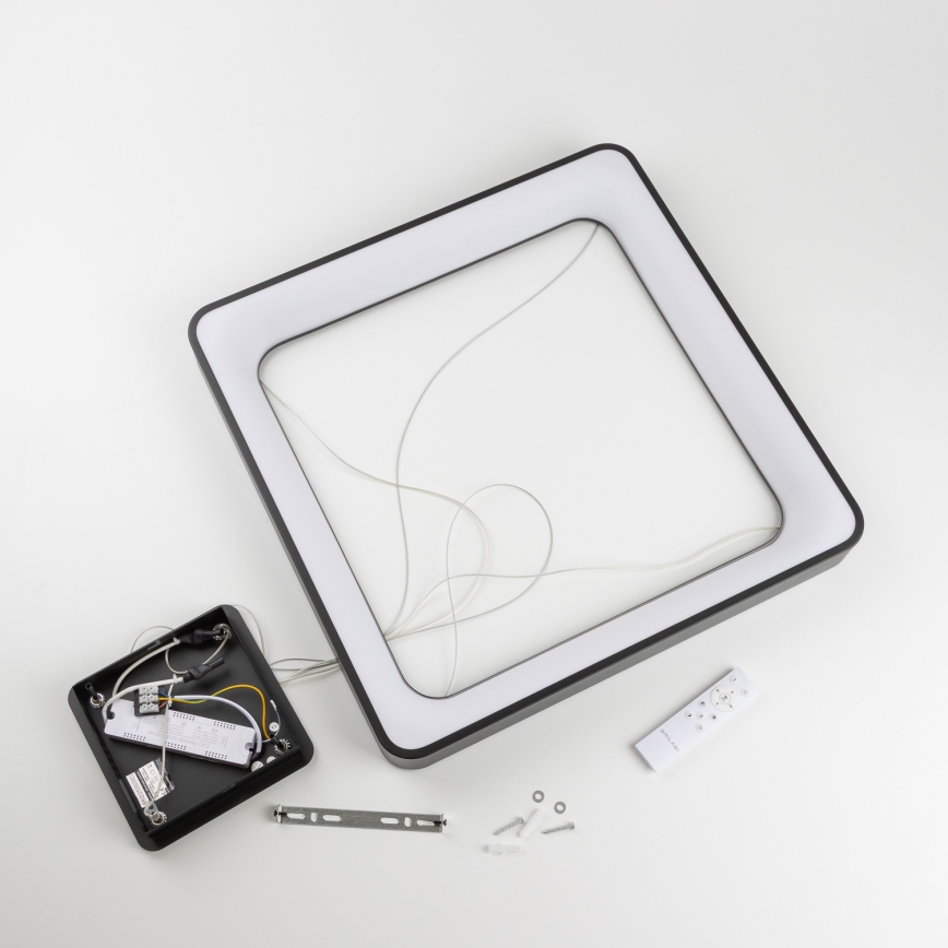 Brilagi - Lámpara colgante LED regulable con cable FALCON II LED/125W/230V 3000-6500K 60x60 cm negra + mando a distancia