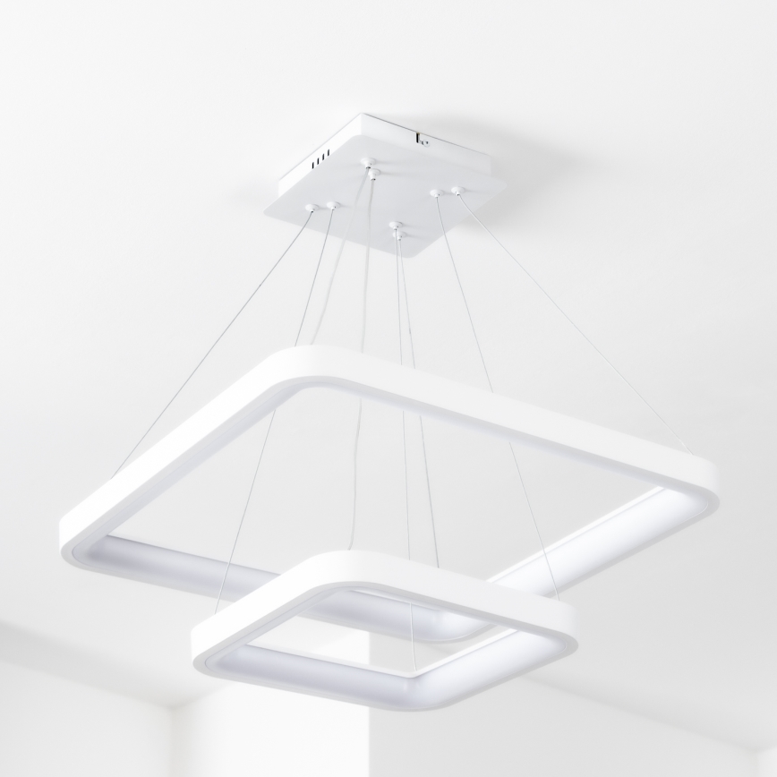 Brilagi - Lámpara colgante LED regulable FALCON SLIM LED/78W/230V 3000-6500K 50x50 cm blanca + mando a distancia